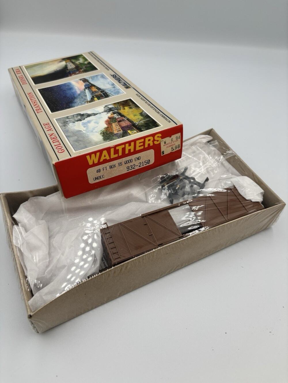 HO Scale WALTHERS 932-2150 Undecorated Sgl Sheathed Wood 40' Box Car Kit SEALED